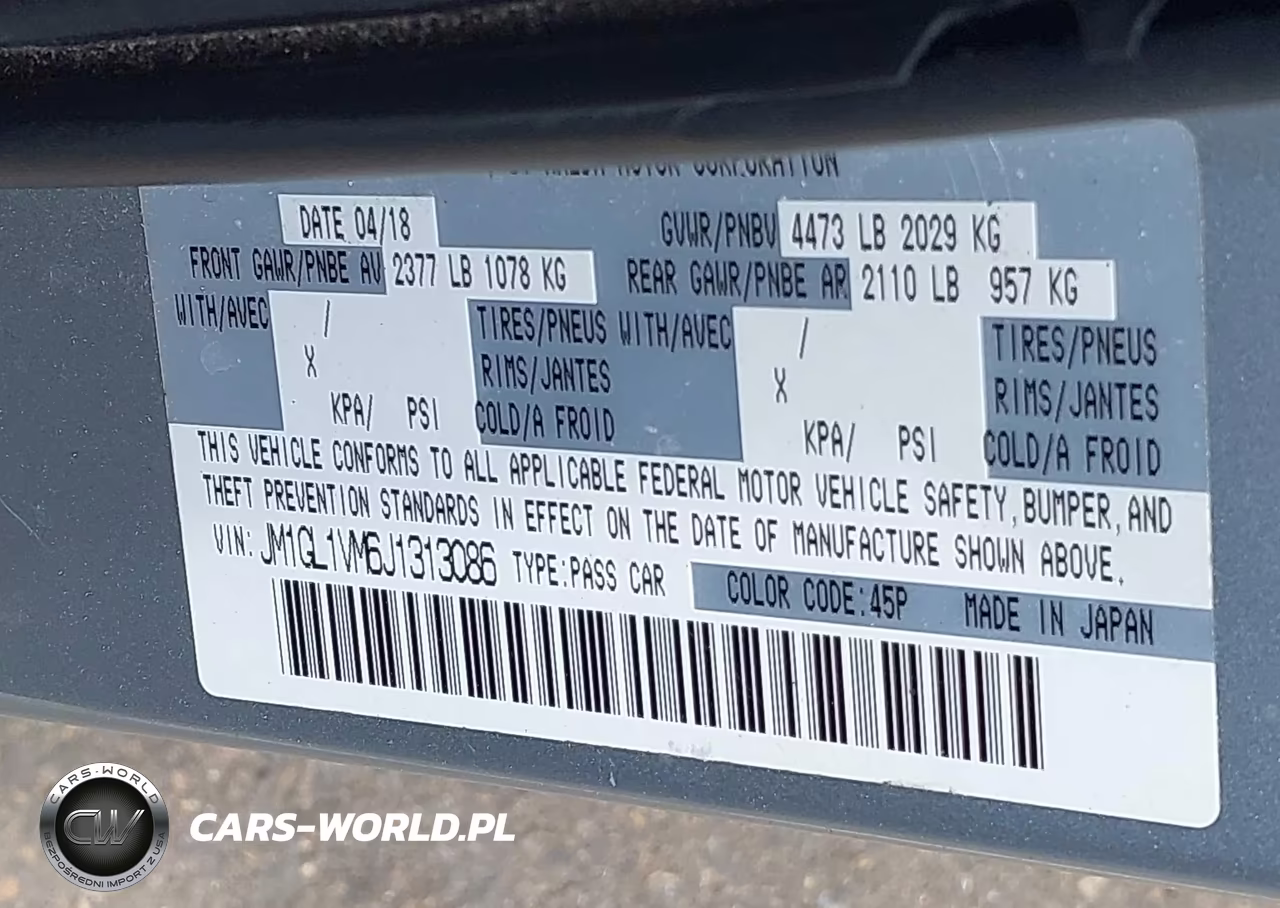 2018 Mazda Mazda6 Touring VIN:JM1GL1VM6J1313086 - 9