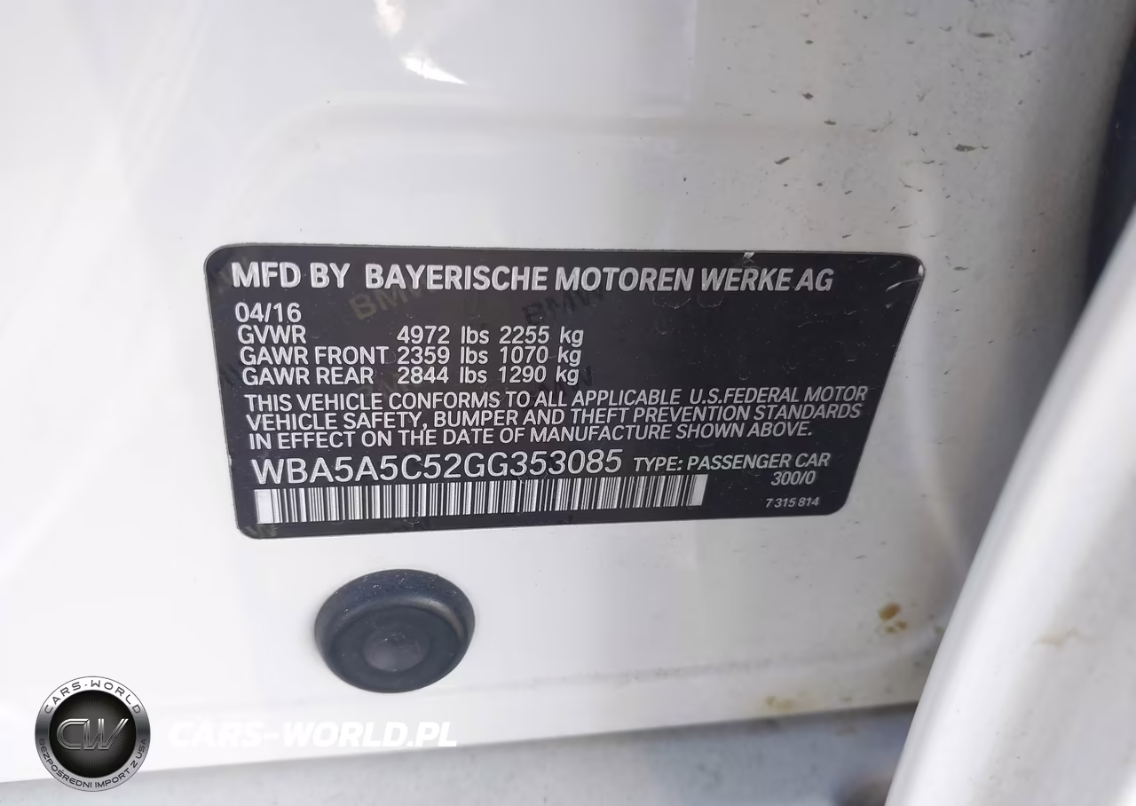 2016 BMW 528I VIN:WBA5A5C52GG353085 - 9