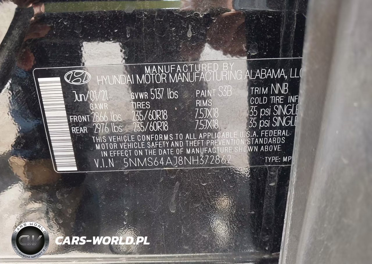 2022 Hyundai Santa Fe Sel VIN:5NMS64AJ8NH372862 - 9