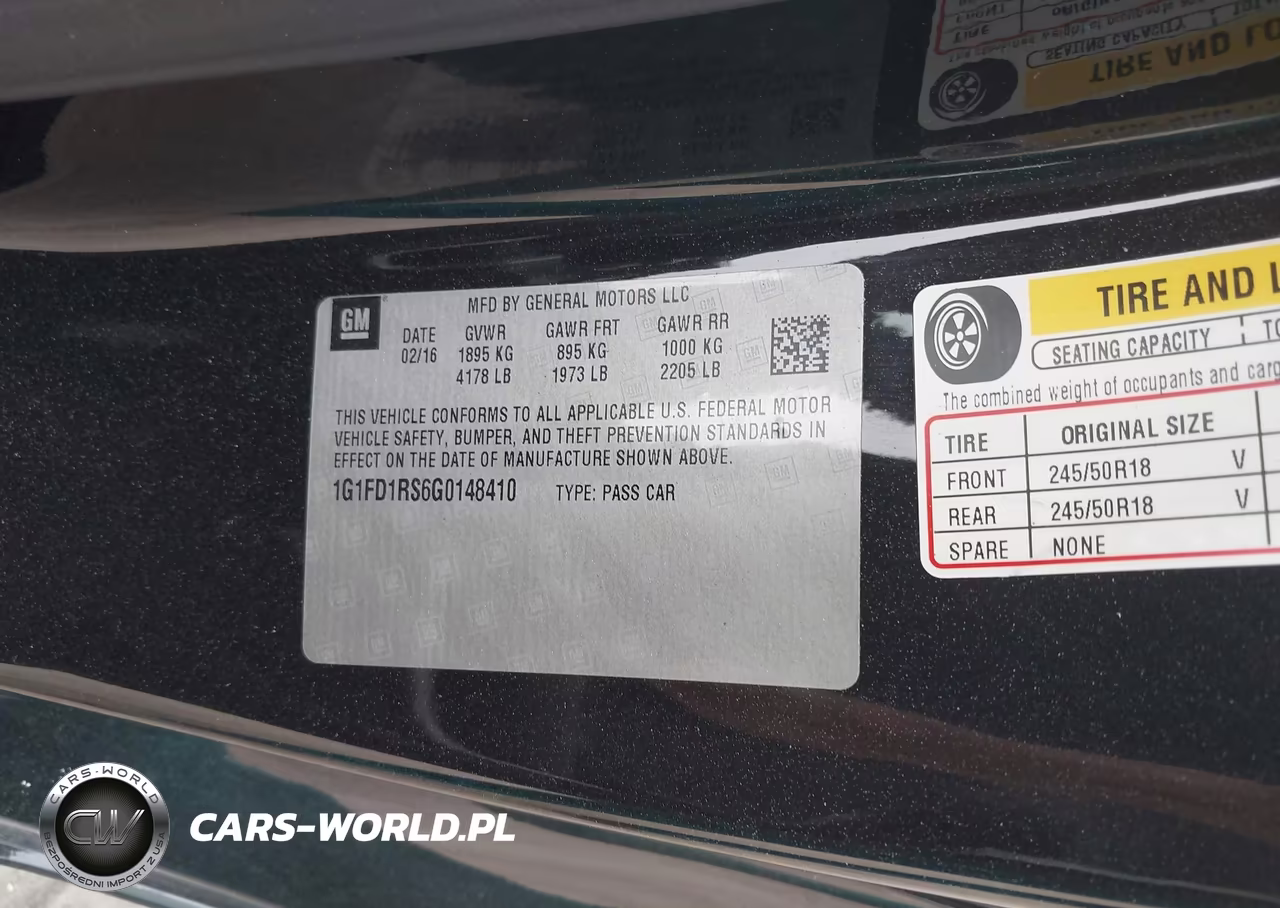 2016 Chevrolet Camaro 2Lt VIN:1G1FD1RS6G0148410 - 9