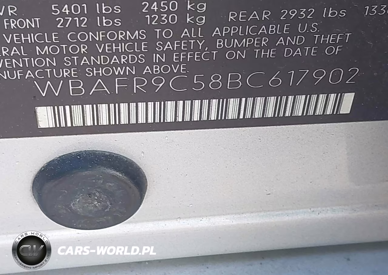 2011 BMW 550I VIN:WBAFR9C58BC617902 - 9