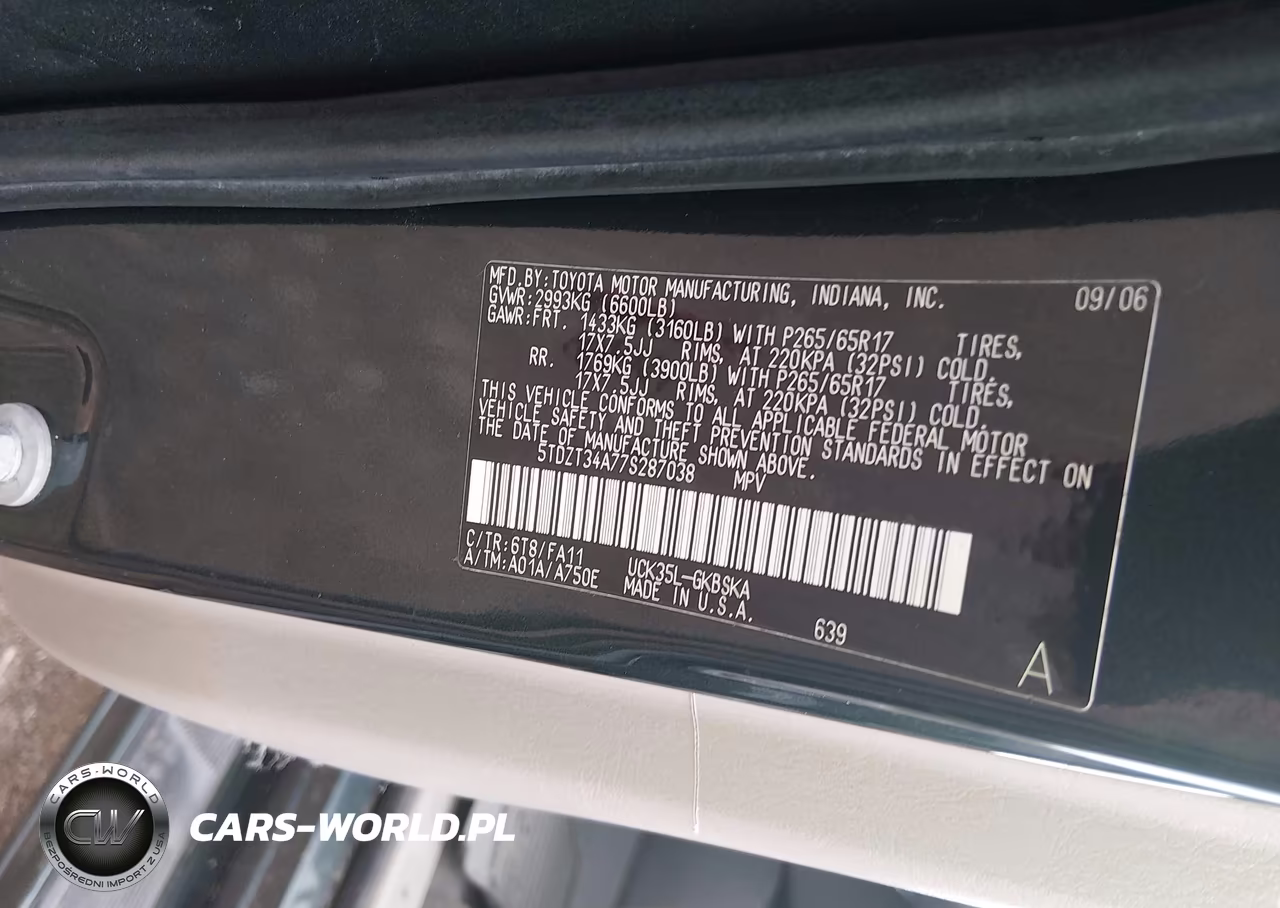 2007 Toyota Sequoia Sr5 V8 VIN:5TDZT34A77S287038 - 9