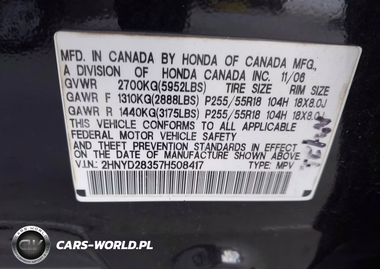 2007 Acura Mdx Technology Package VIN:2HNYD28357H508417 - 9