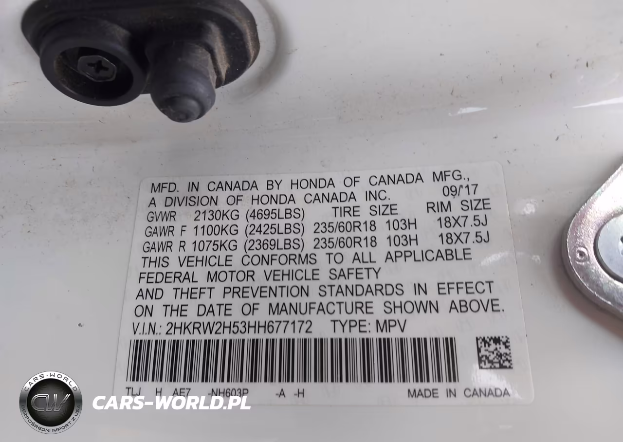 2017 Honda Cr-V Ex VIN:2HKRW2H53HH677172 - 9