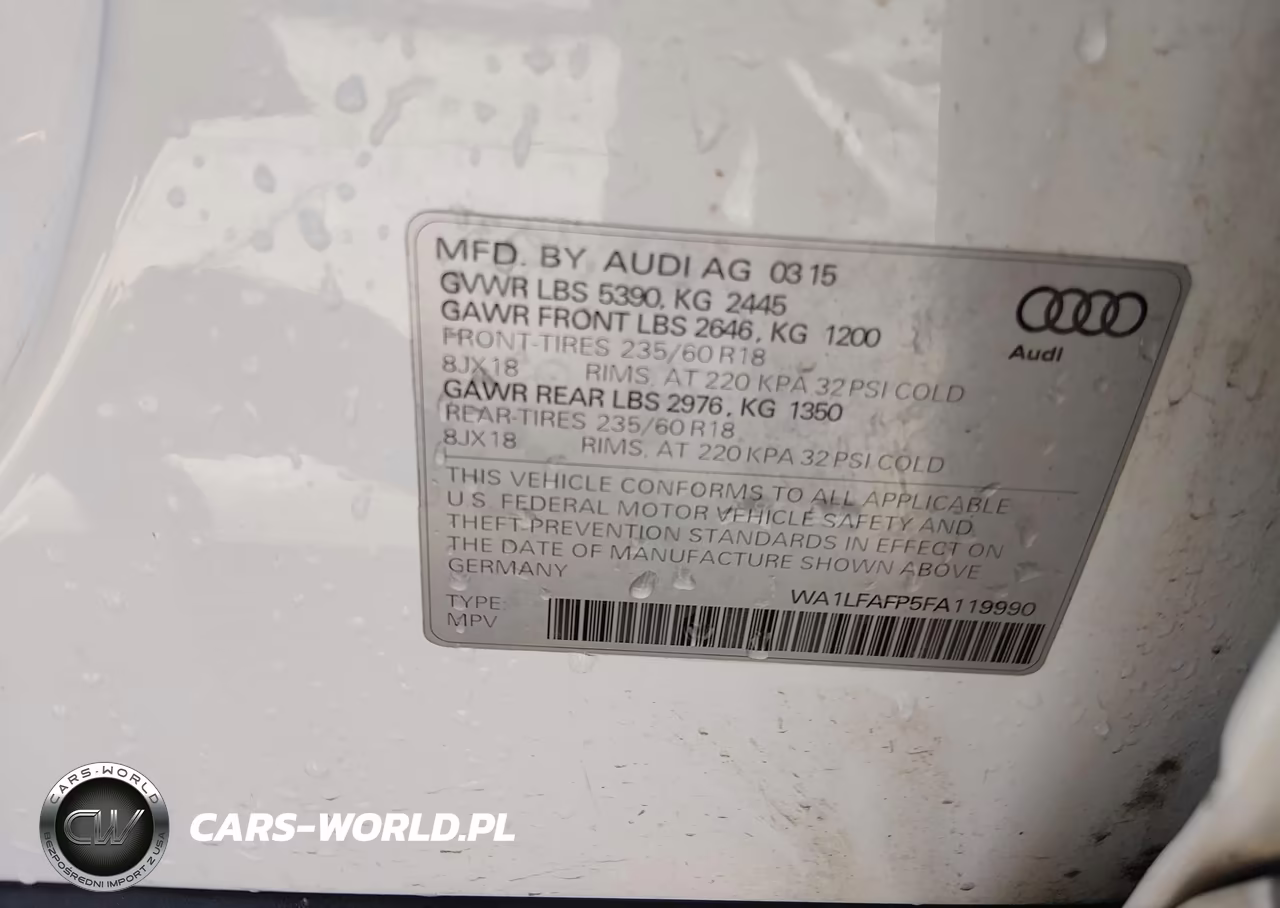 2015 Audi Q5 2.0T Premium VIN:WA1LFAFP5FA119990 - 9