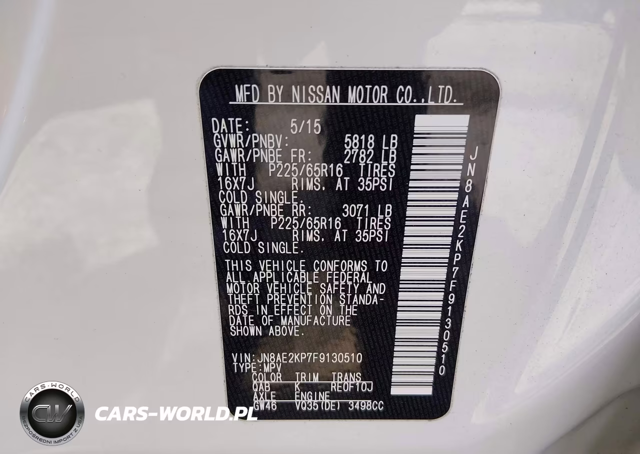 2015 Nissan Quest Platinum-S-Sl-Sv VIN:JN8AE2KP7F9130510 - 9