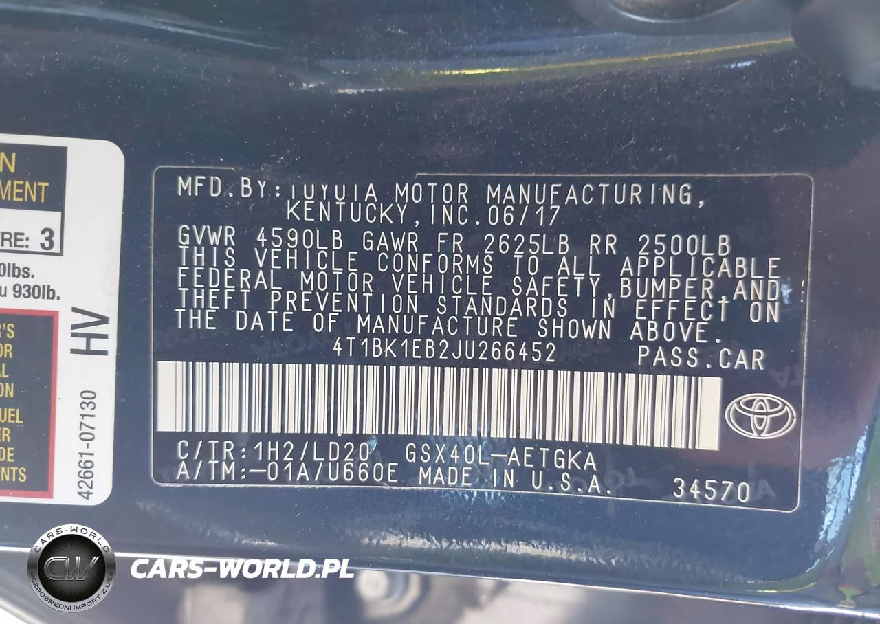 2018 Toyota Avalon Xle VIN:4T1BK1EB2JU266452 - 9