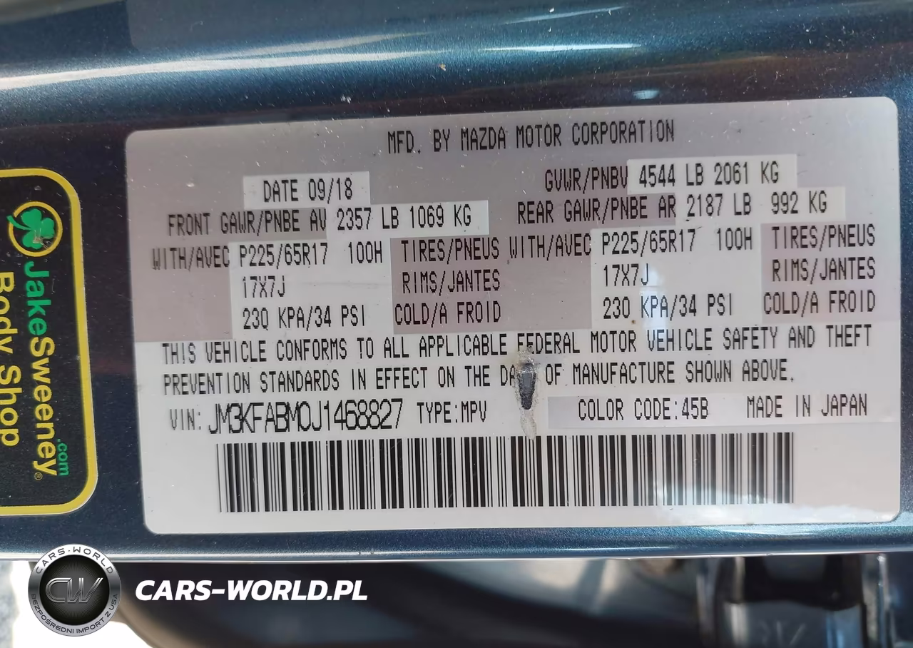 2018 Mazda Cx-5 Sport VIN:JM3KFABM0J1468827 - 9
