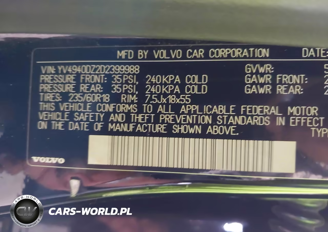2013 Volvo Xc60 3.2-3.2 Platinum-3.2 Premier-3.2 Premier Plus VIN:YV4940DZ2D2399988 - 9