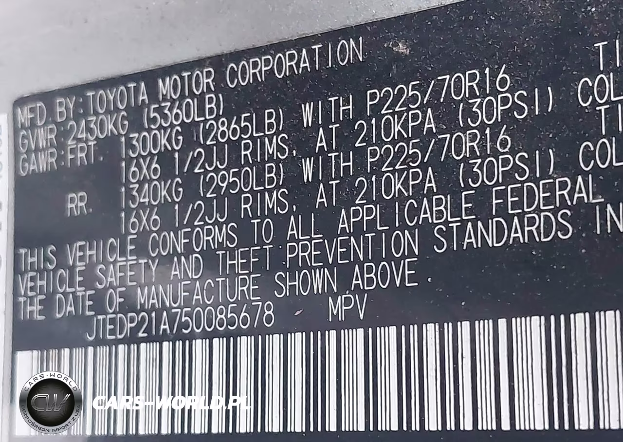 2005 Toyota Highlander V6 VIN:JTEDP21A750085678 - 9