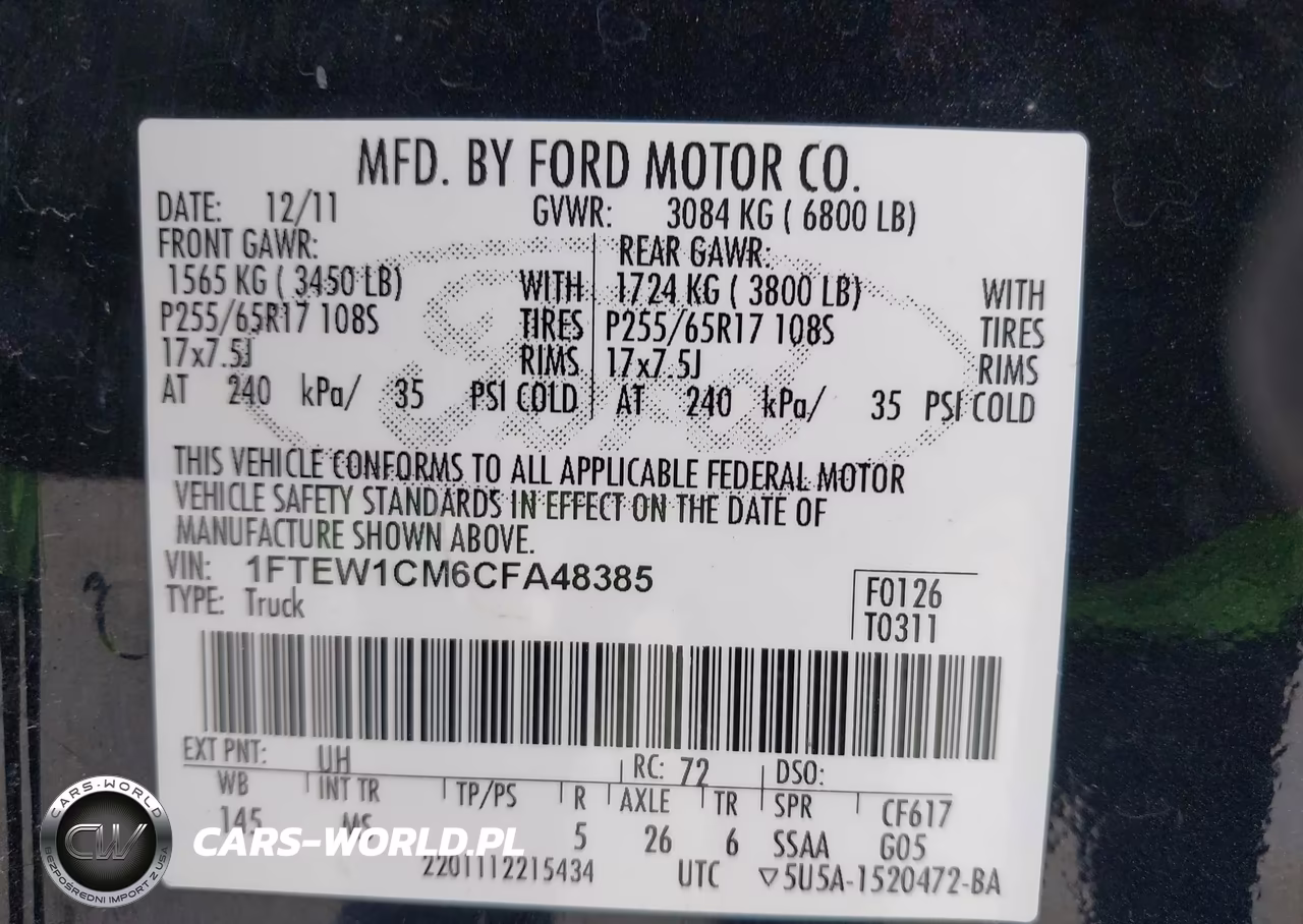 2012 Ford F-150 Xlt VIN:1FTEW1CM6CFA48385 - 9