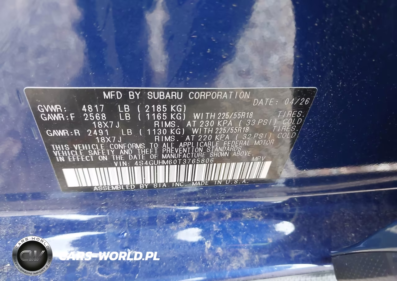 2026 Subaru Xvcrosstrek VIN:4S4GUHM60T3765806 - 9