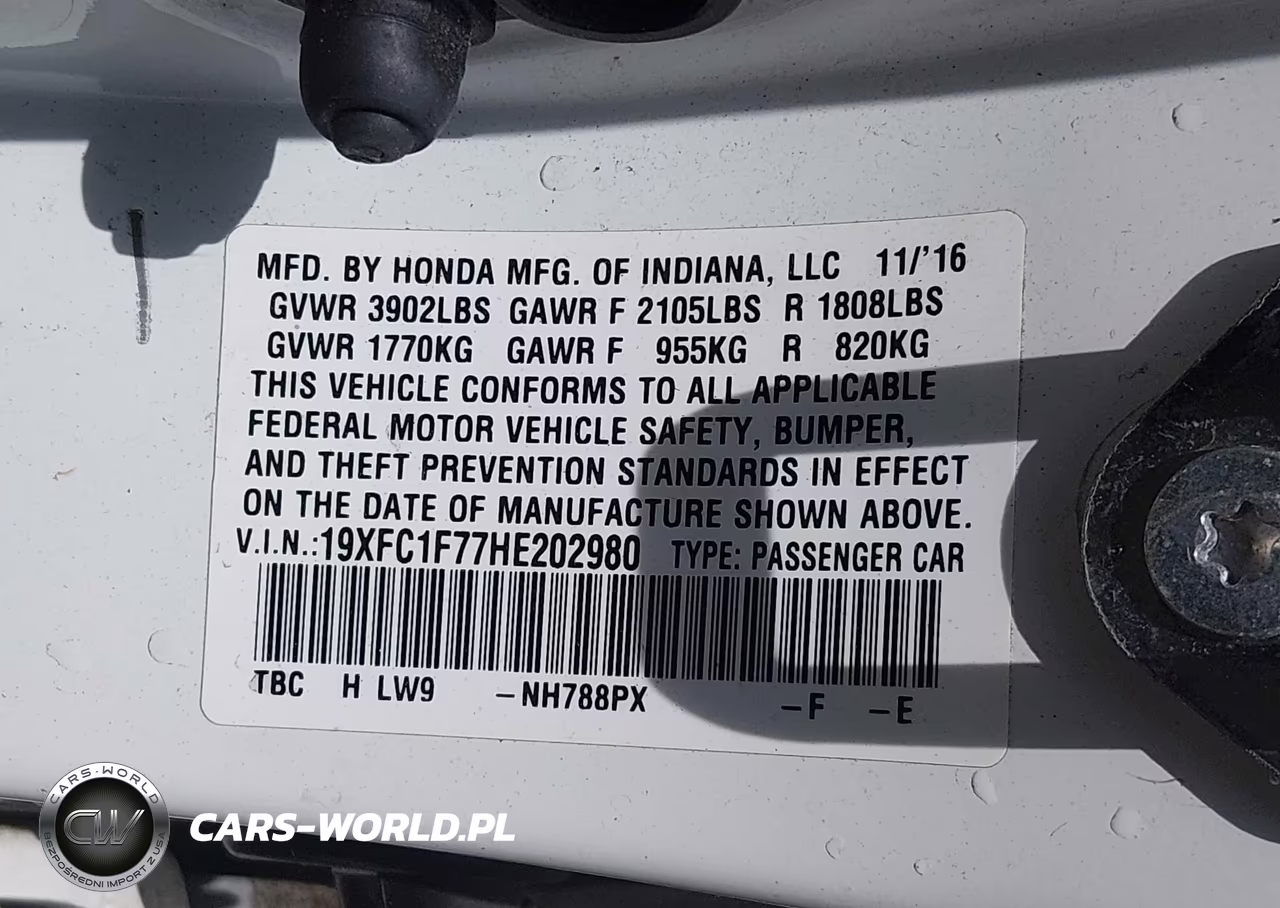 2017 Honda Civic Ex-L VIN:19XFC1F77HE202980 - 9