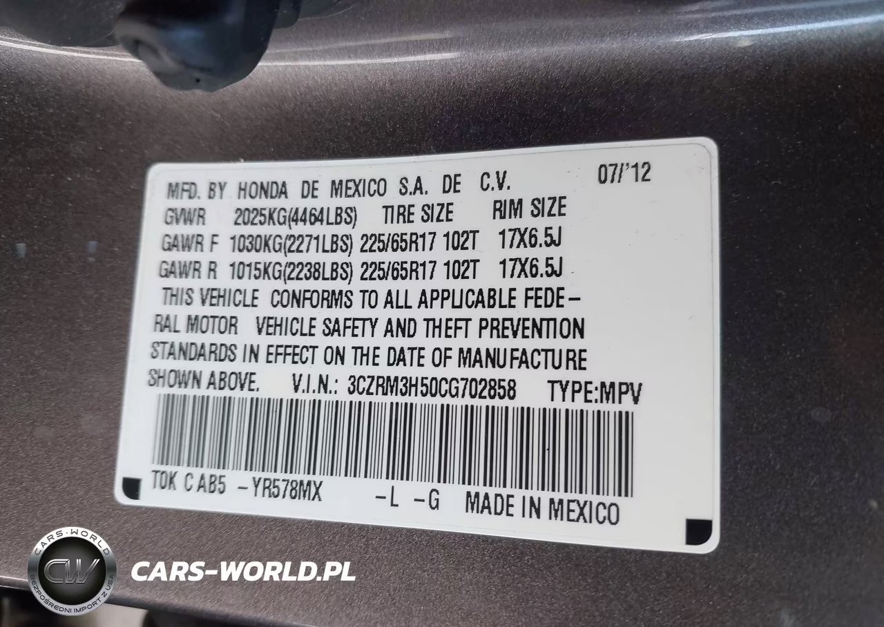 2012 Honda Cr-V Ex VIN:3CZRM3H50CG702858 - 9