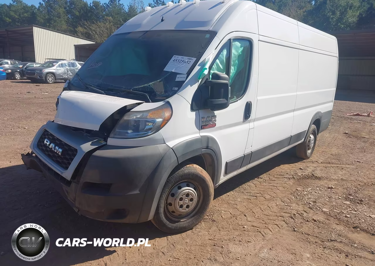2019 Ram Promaster 3500 Cargo Van High Roof 159 Wb Ext VIN:3C6URVJG2KE545313 - 2