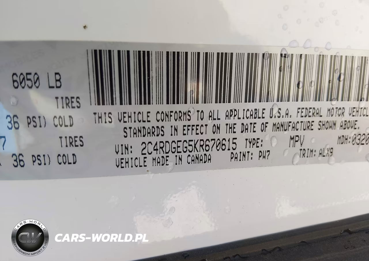 2019 Dodge Grand Caravan Gt VIN:2C4RDGEG5KR670615 - 9