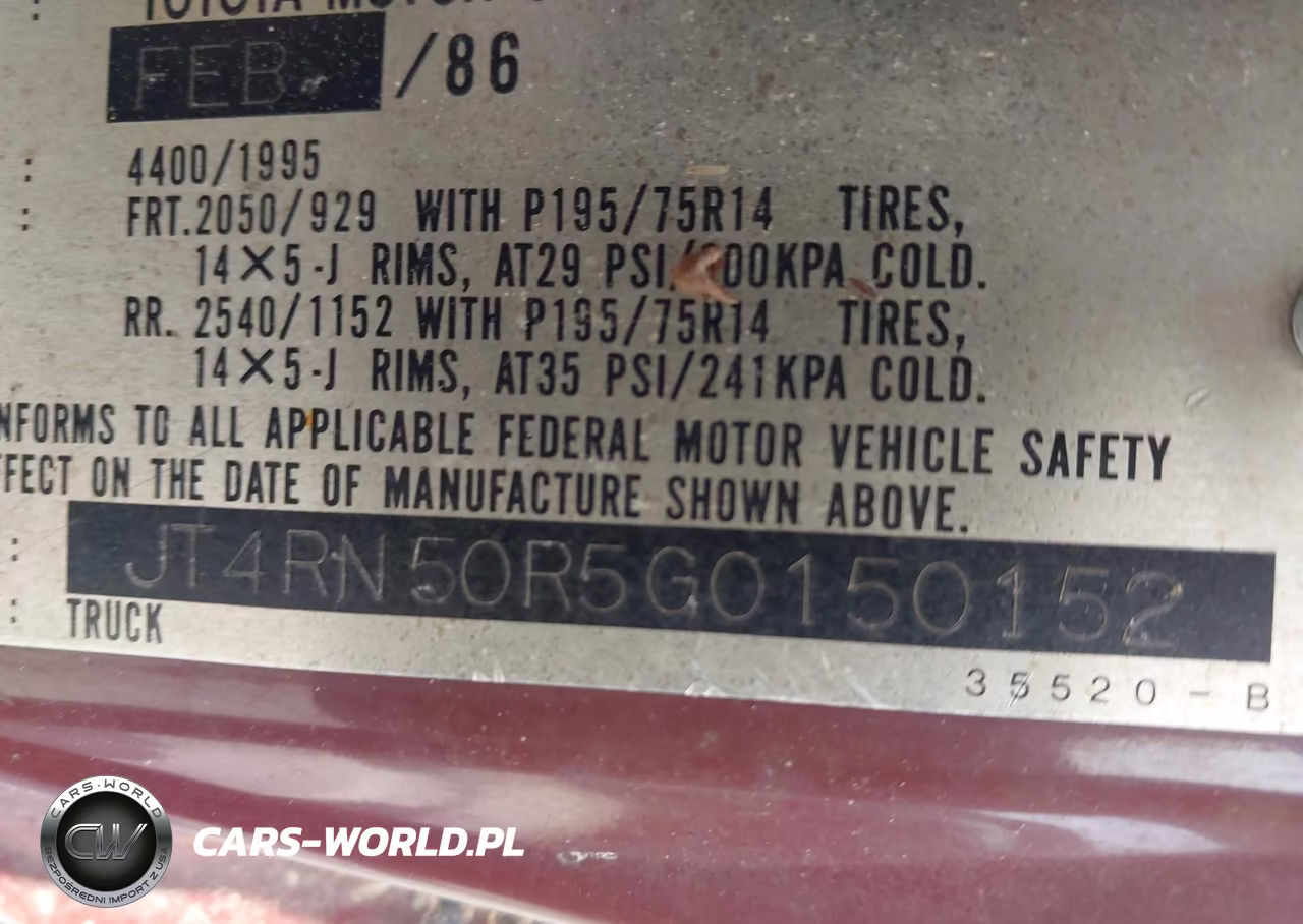1986 Toyota Pickup 1-2 Ton Rn50 VIN:JT4RN50R5G0150152 - 9