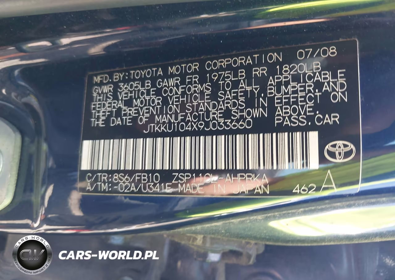 2009 Scion Xd VIN:JTKKU104X9J033660 - 9