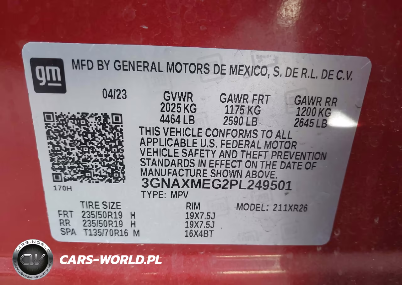 2023 Chevrolet Equinox Fwd Rs VIN:3GNAXMEG2PL249501 - 9