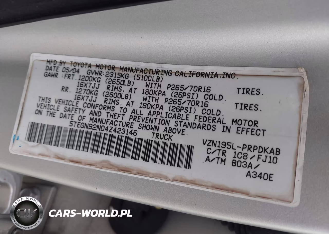 2004 Toyota Tacoma Prerunner V6 VIN:5TEGN92N04Z423146 - 9