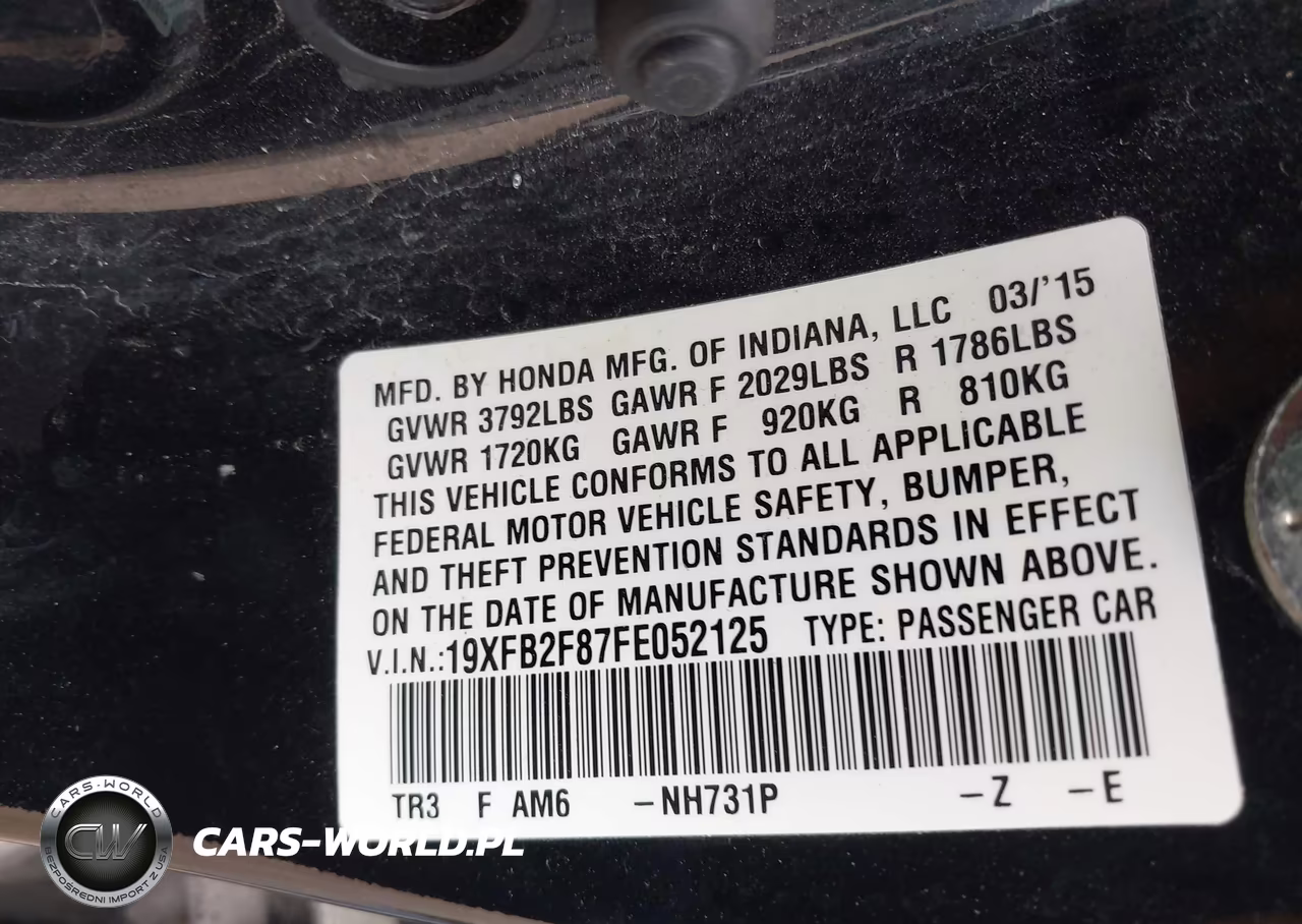 2015 Honda Civic Ex VIN:19XFB2F87FE052125 - 9