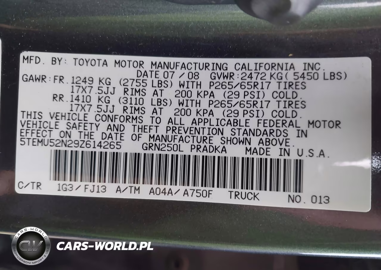 2009 Toyota Tacoma Base V6 VIN:5TEMU52N29Z614265 - 9