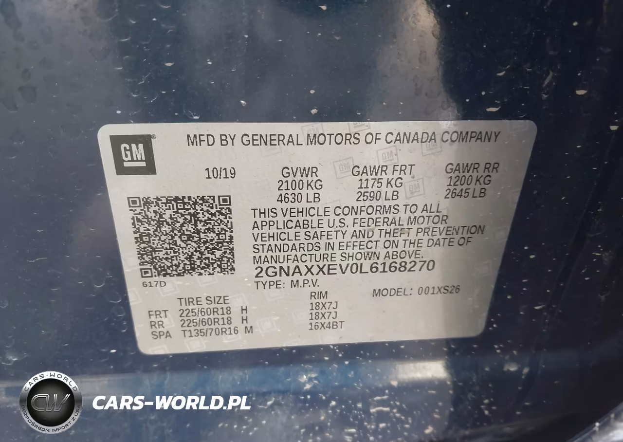 2020 Chevrolet Equinox Awd Premier 1.5L Turbo VIN:2GNAXXEV0L6168270 - 9