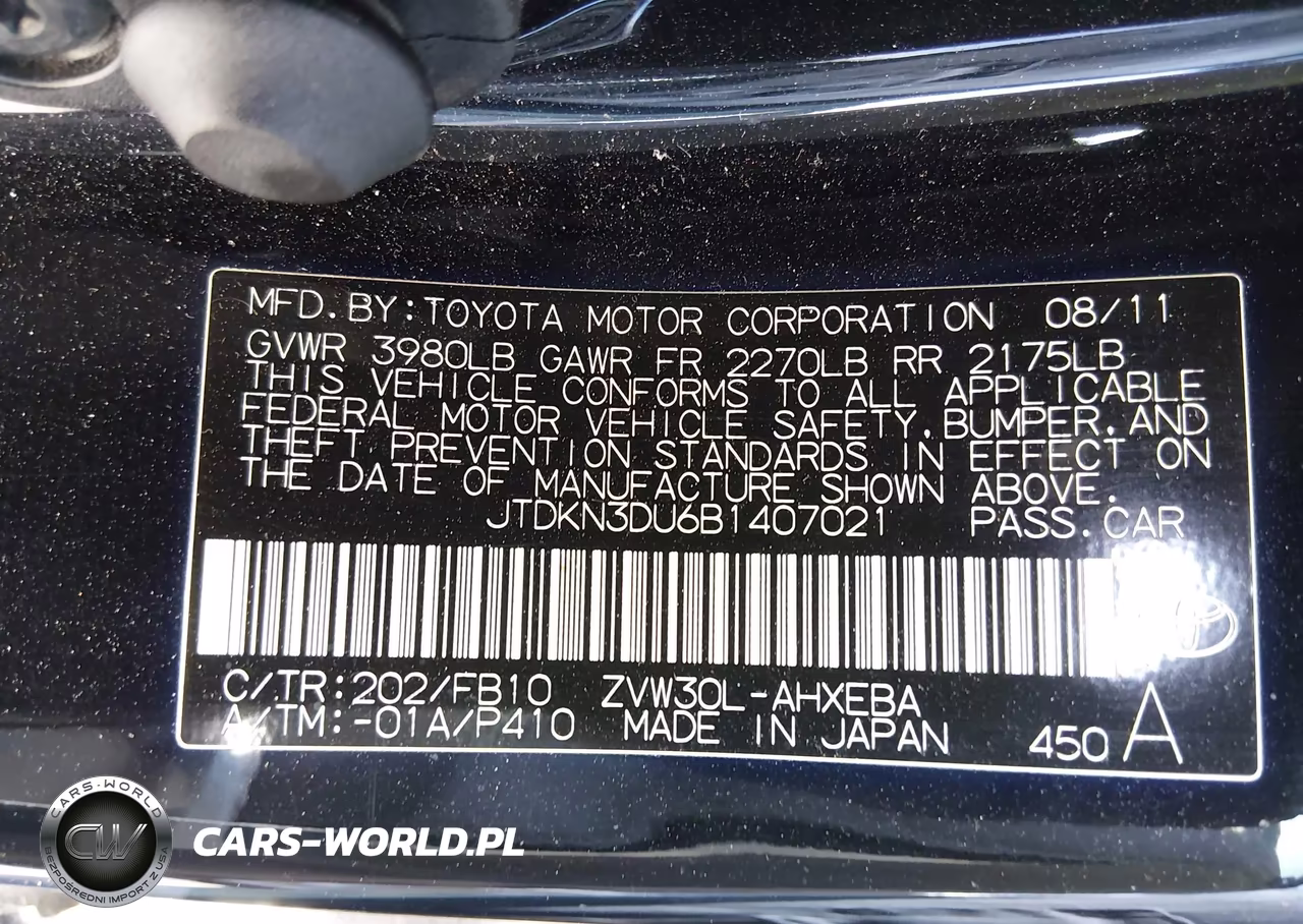 2011 Toyota Prius Three VIN:JTDKN3DU6B1407021 - 9
