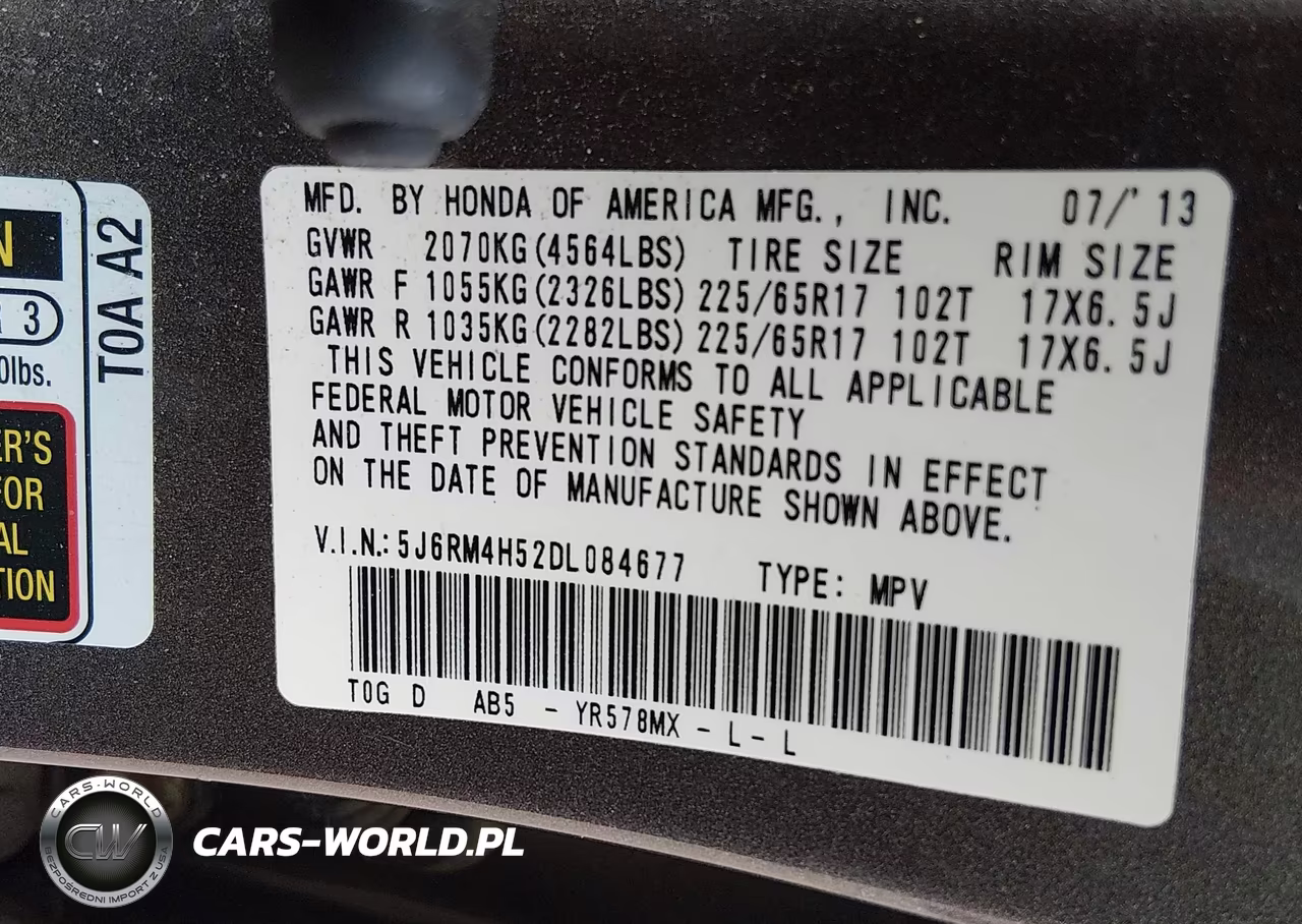 2013 Honda Cr-V Ex VIN:5J6RM4H52DL084677 - 9