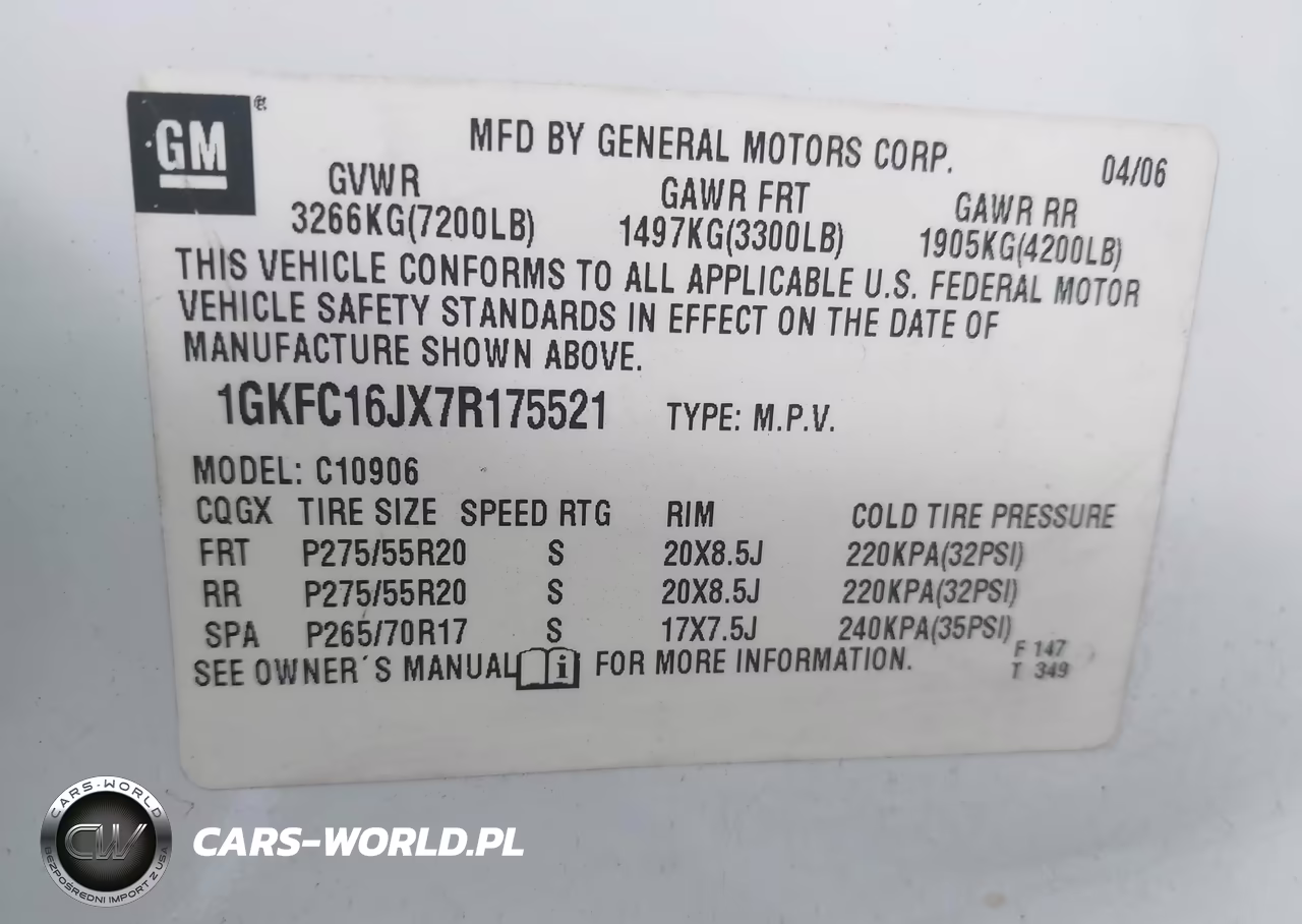2007 GMC Yukon Xl 1500 Slt VIN:1GKFC16JX7R175521 - 9