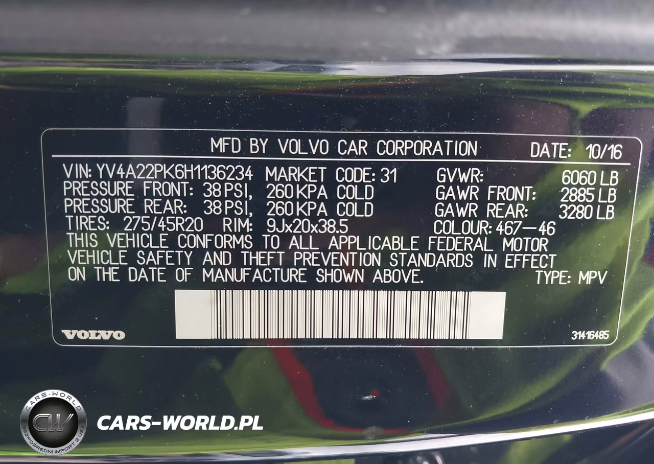 2017 Volvo Xc90 T6 Momentum VIN:YV4A22PK6H1136234 - 9