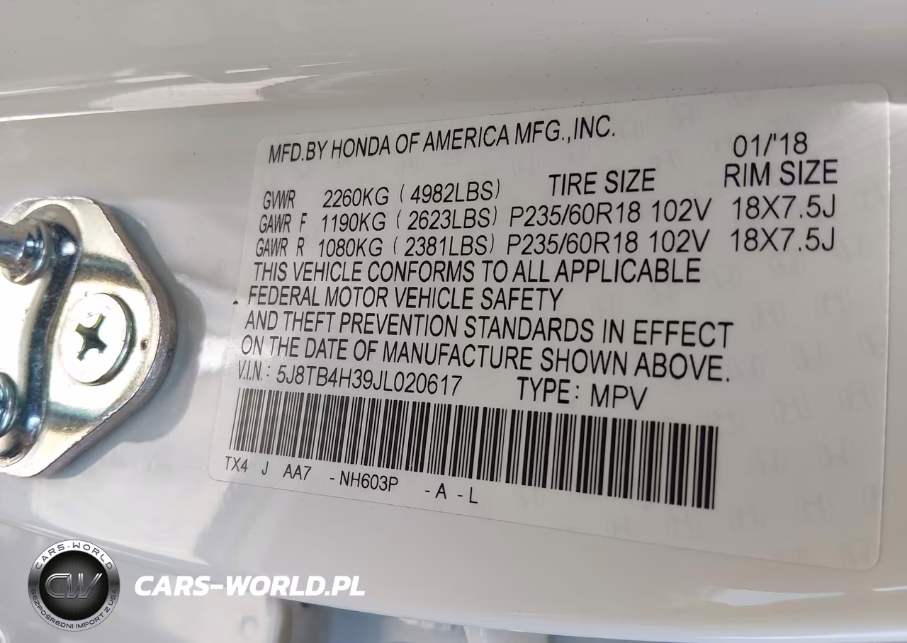 2018 Acura Rdx Acurawatch Plus Package VIN:5J8TB4H39JL020617 - 9