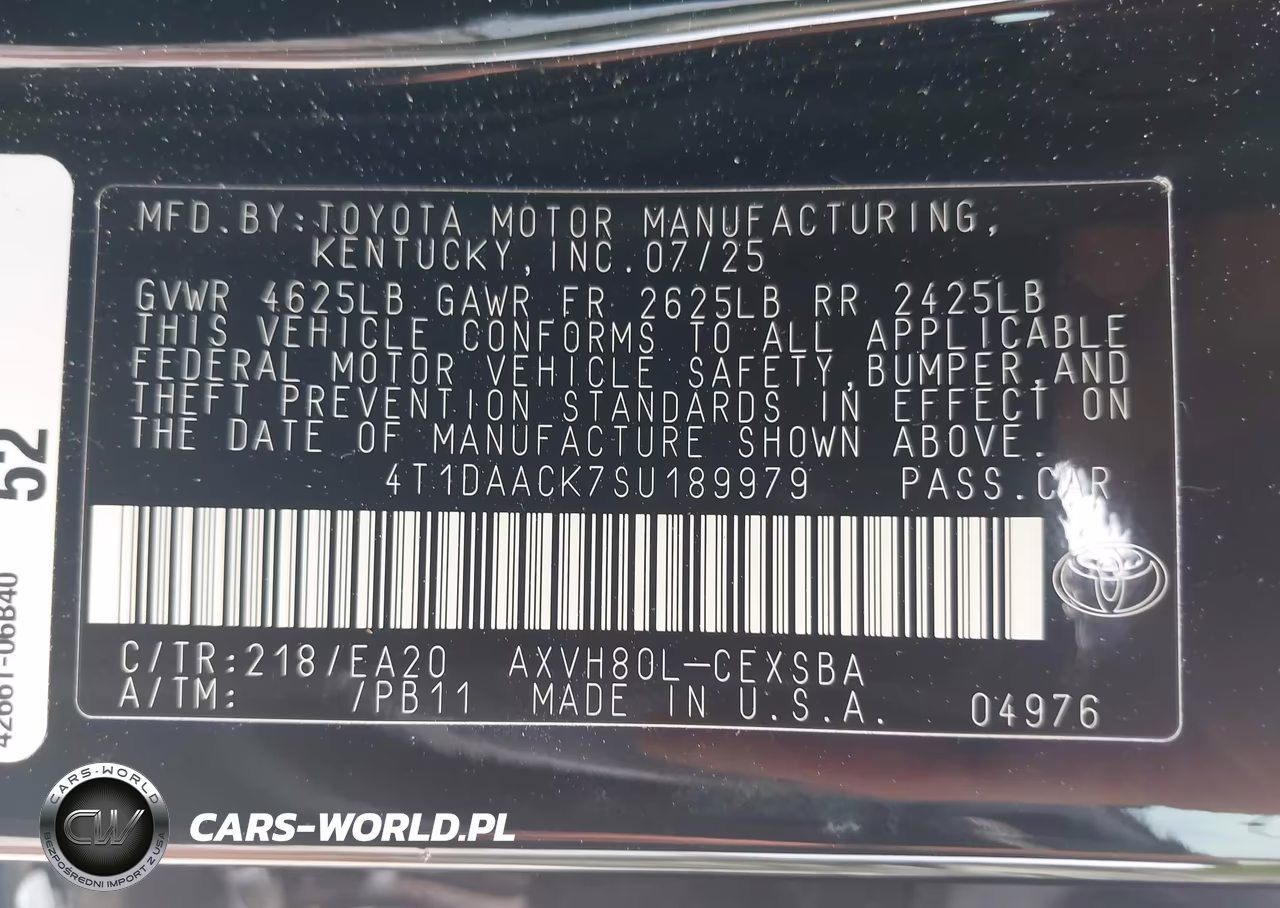 2025 Toyota Camry Se VIN:4T1DAACK7SU189979 - 9