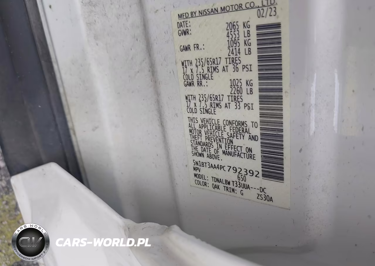 2023 Nissan Rogue S VIN:5N1BT3AA4PC792392 - 9