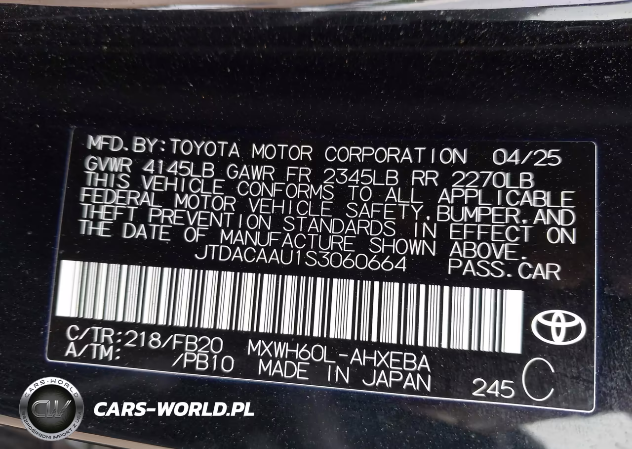 2025 Toyota Prius Le VIN:JTDACAAU1S3060664 - 9