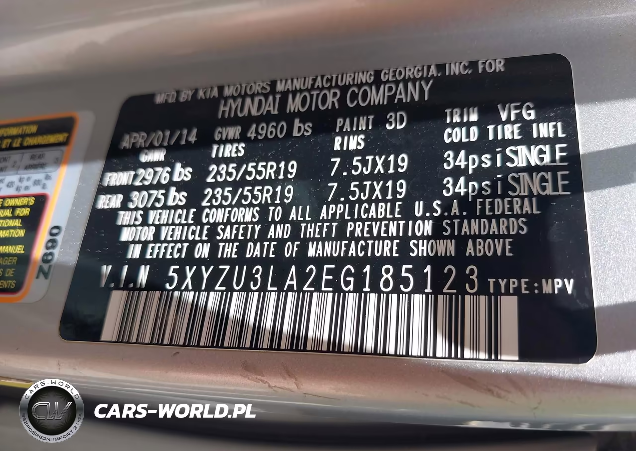 2014 Hyundai Santa Fe Sport 2.0L Turbo VIN:5XYZU3LA2EG185123 - 9