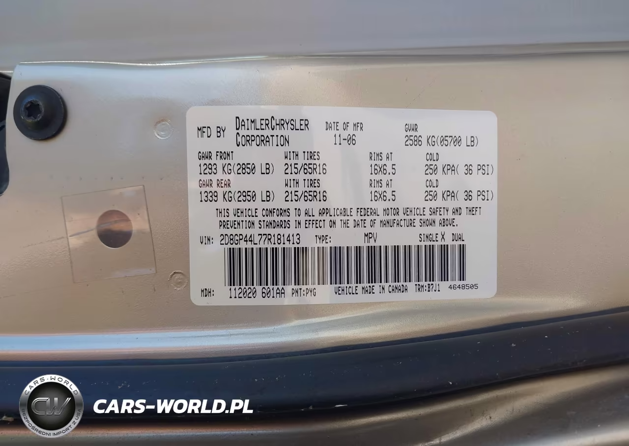 2007 Dodge Grand Caravan Sxt VIN:2D8GP44L77R181413 - 9