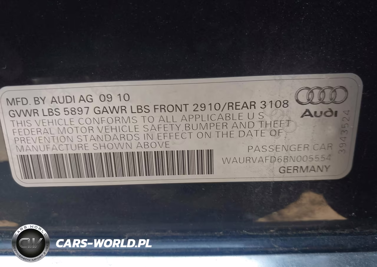 2011 Audi A8 L 4.2 VIN:WAURVAFD6BN005554 - 9