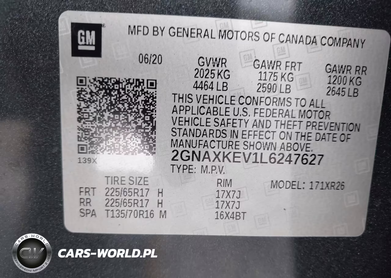2020 Chevrolet Equinox Fwd Lt 1.5L Turbo VIN:2GNAXKEV1L6247627 - 9