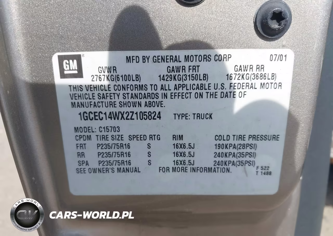 2002 Chevrolet Silverado 1500 VIN:1GCEC14WX2Z105824 - 9