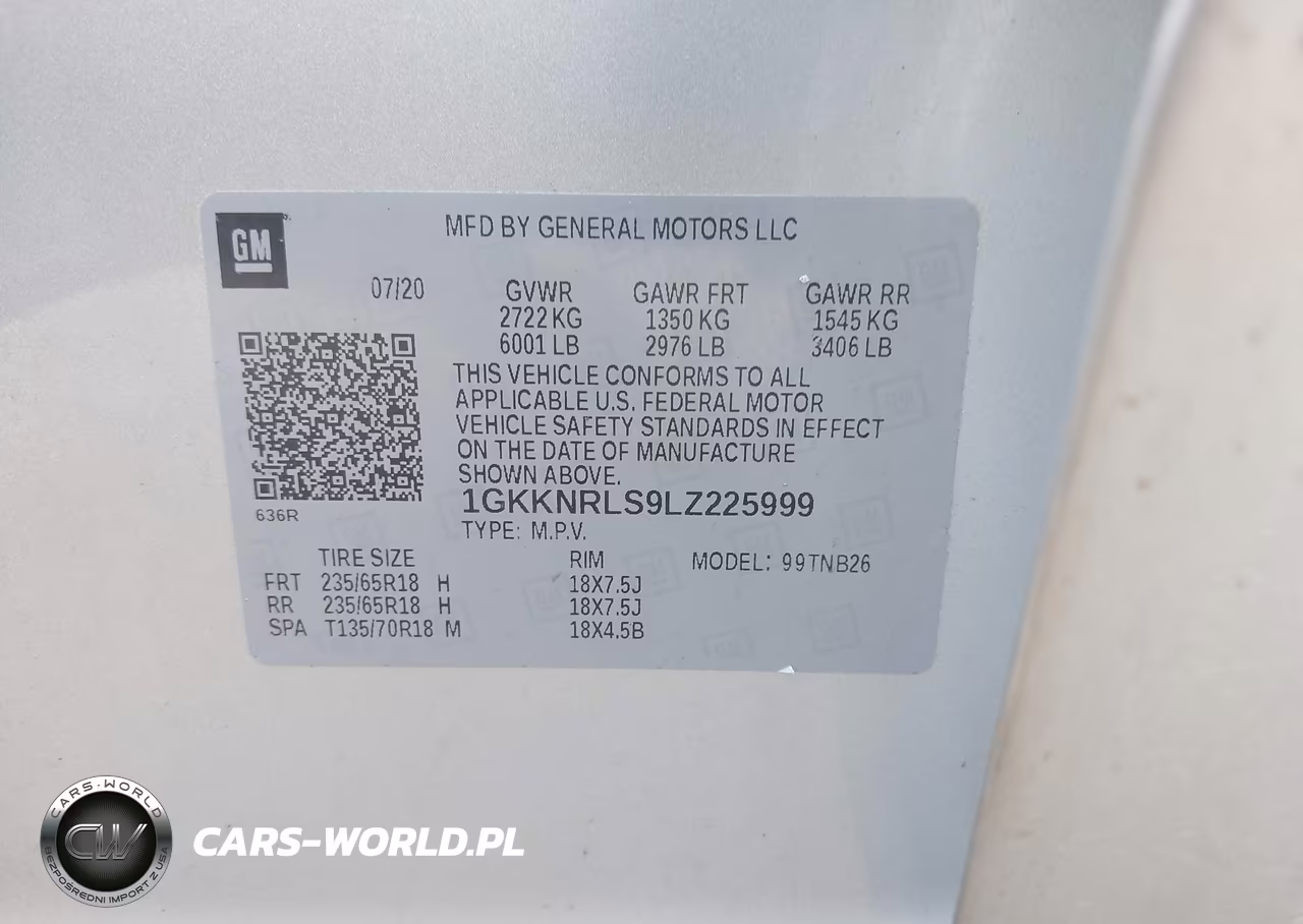 2020 GMC Acadia Fwd Sle VIN:1GKKNRLS9LZ225999 - 9