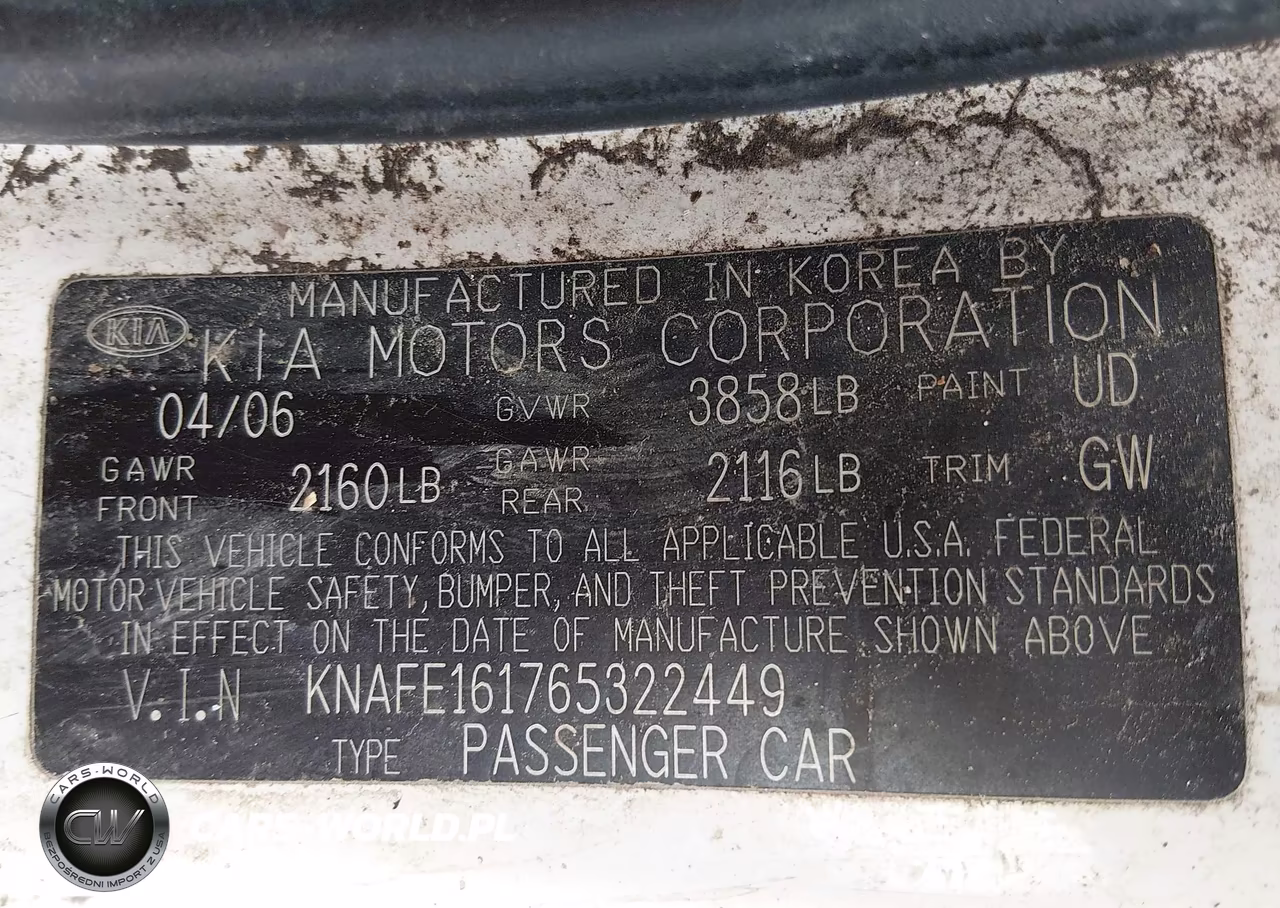 2006 Kia Spectra5 VIN:KNAFE161765322449 - 9