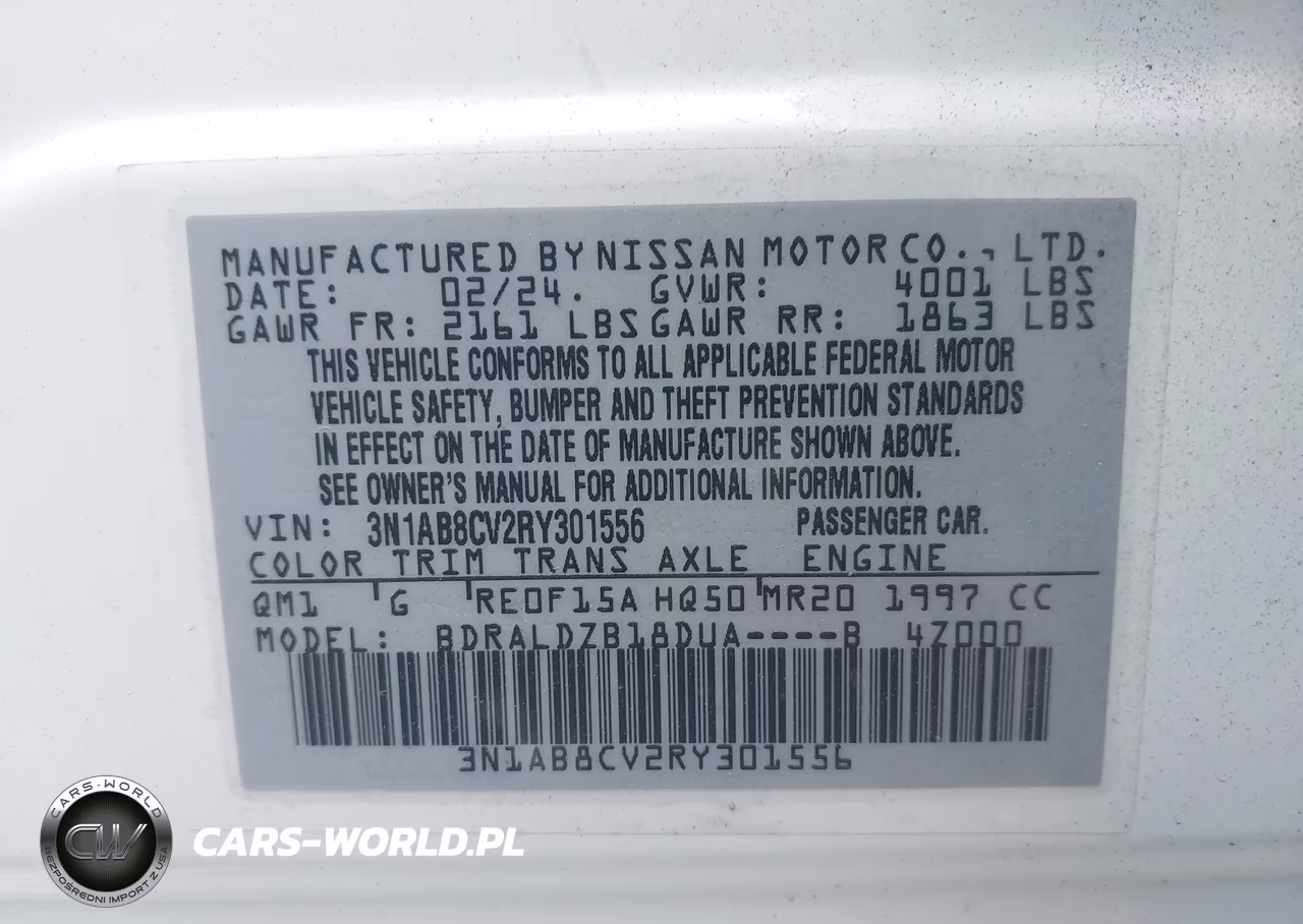 2024 Nissan Sentra Sv Xtronic Cvt VIN:3N1AB8CV2RY301556 - 9