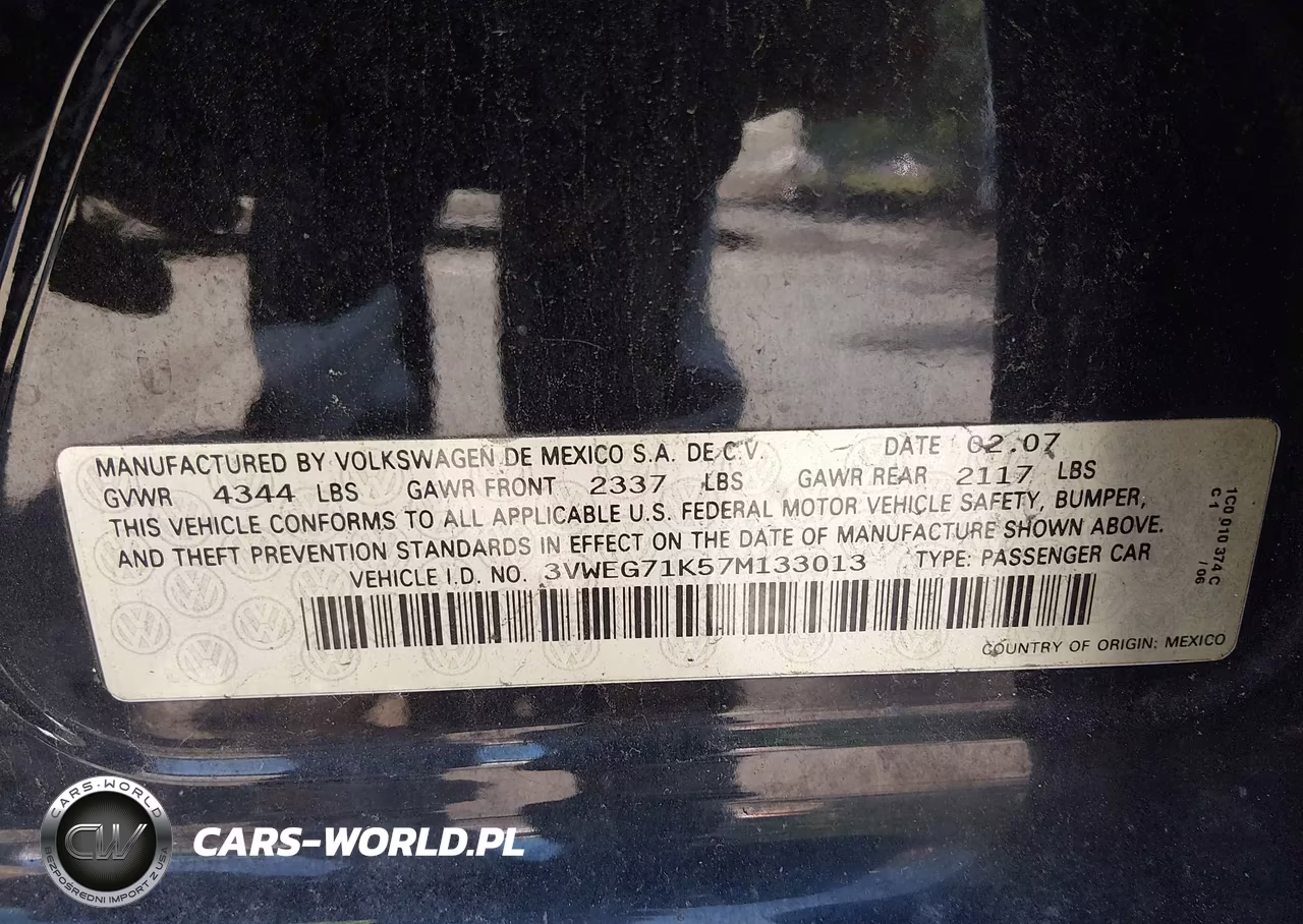 2007 Volkswagen Jetta Wolfsburg Edition VIN:3VWEG71K57M133013 - 9