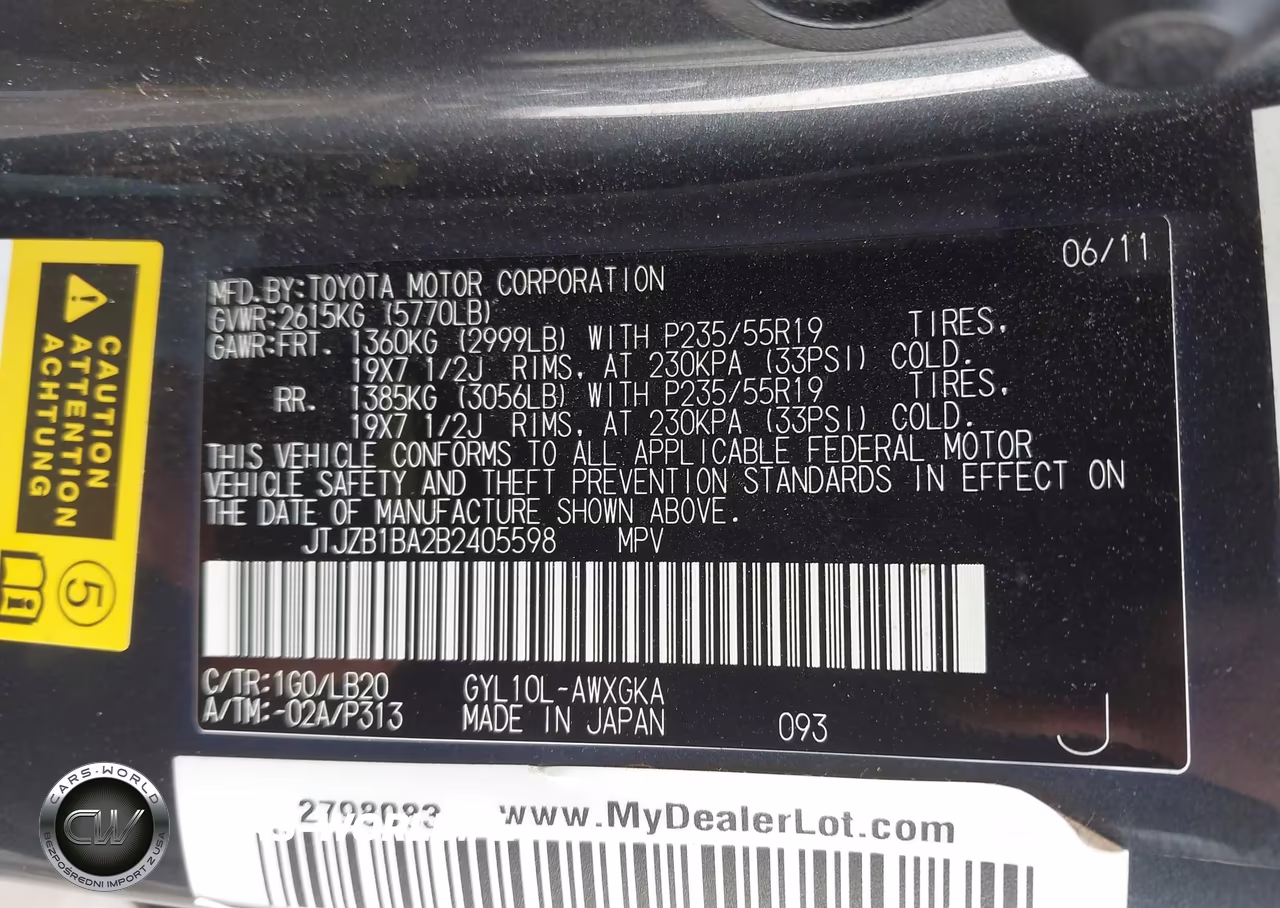 2011 Lexus Rx 450H VIN:JTJZB1BA2B2405598 - 9