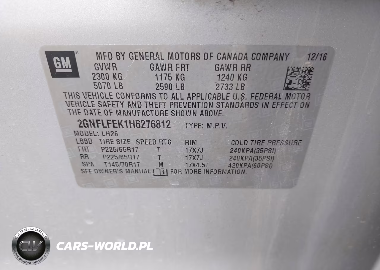2017 Chevrolet Equinox Lt VIN:2GNFLFEK1H6276812 - 9