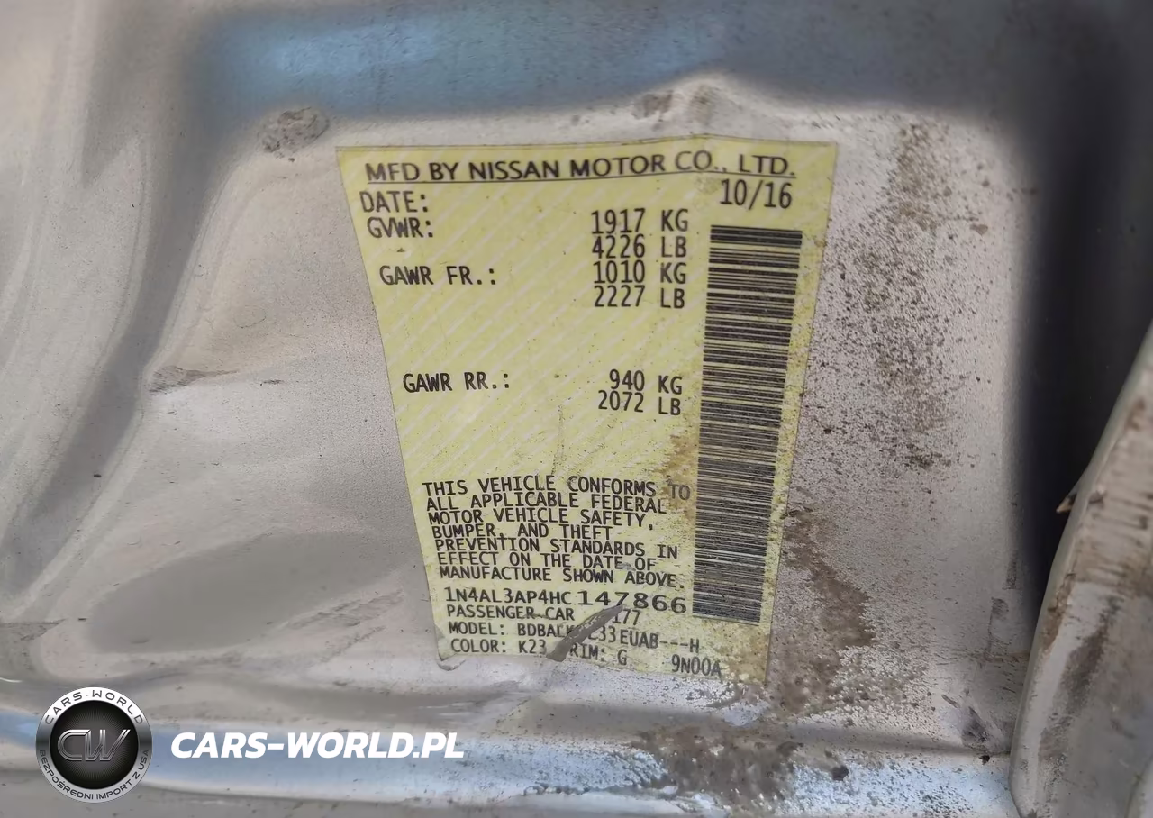 2017 Nissan Altima 2.5 Sv VIN:1N4AL3AP4HC147866 - 9