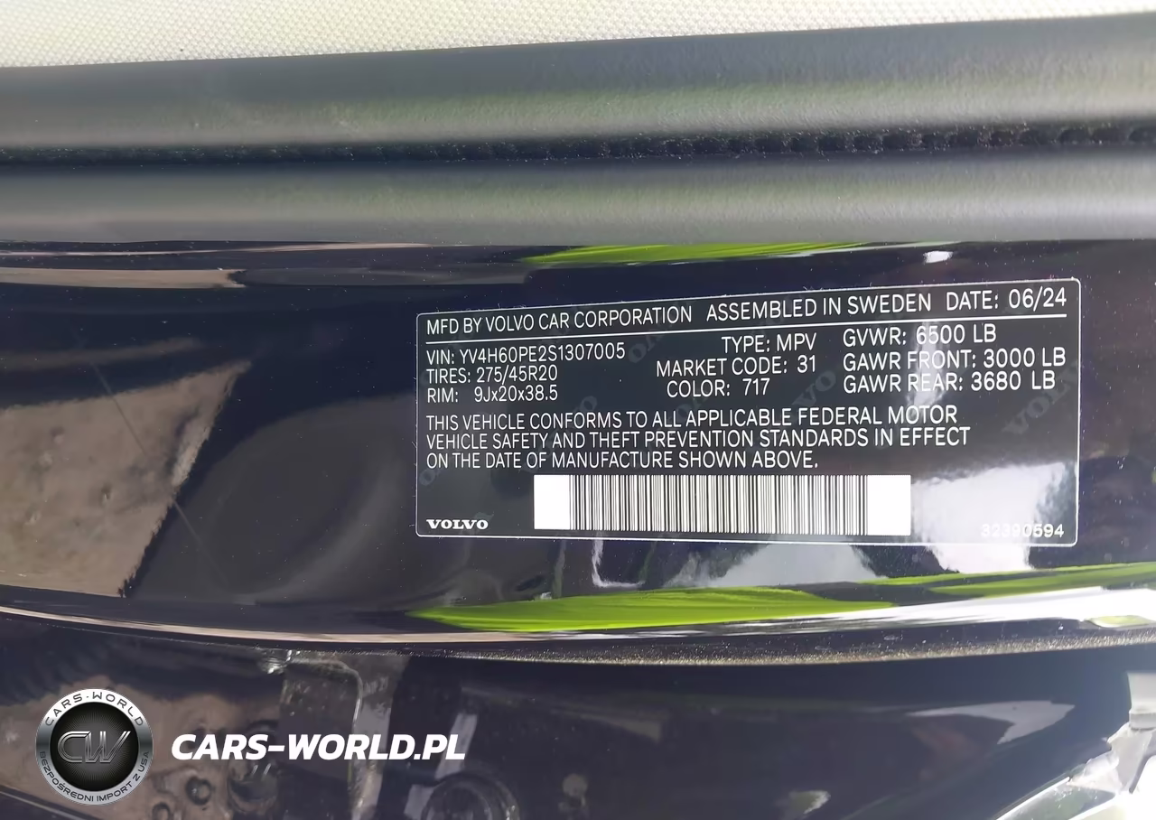 2025 Volvo Xc90 Plug-In Hybrid Plus VIN:YV4H60PE2S1307005 - 9