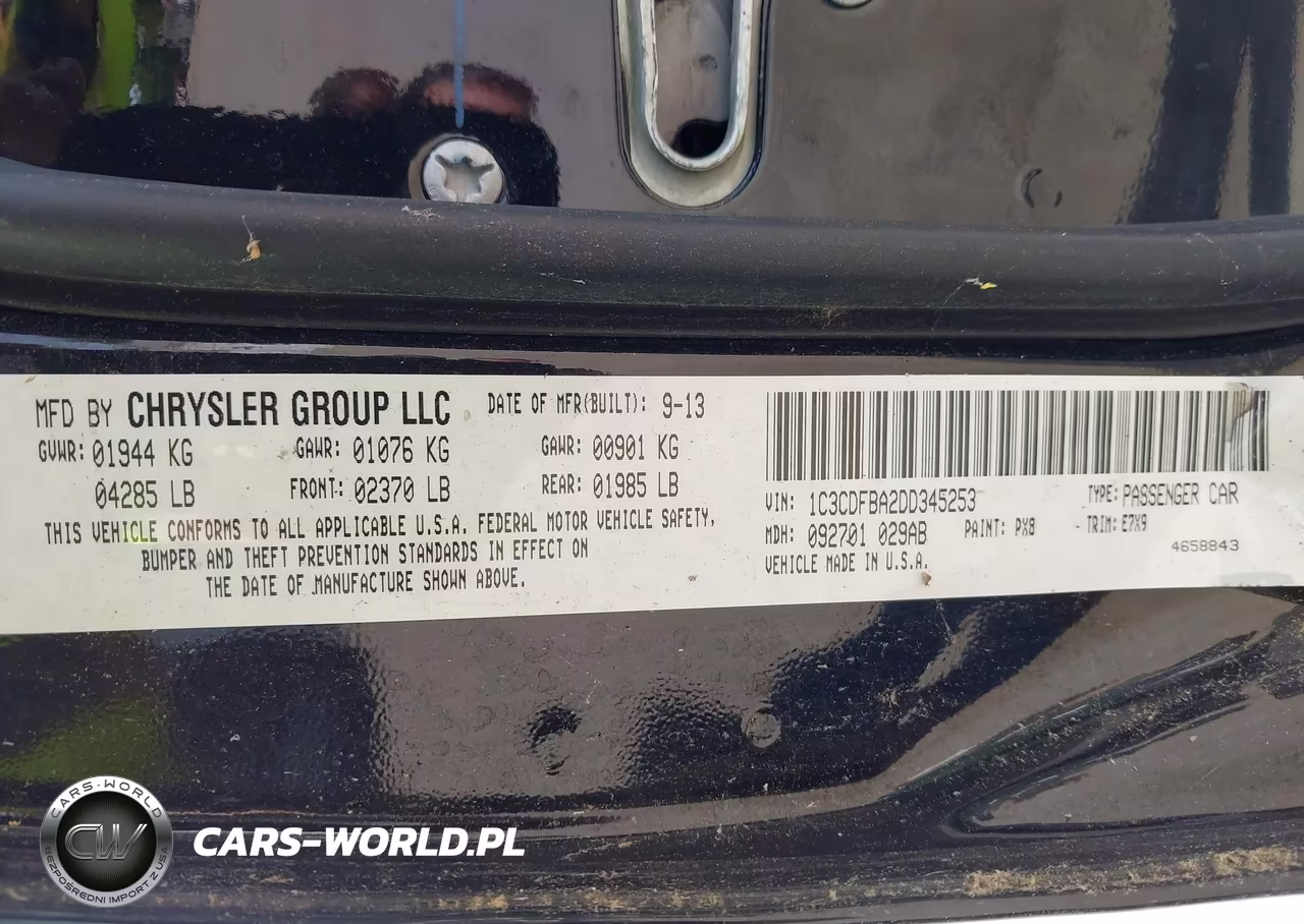 2013 Dodge Dart Sxt VIN:1C3CDFBA2DD345253 - 9