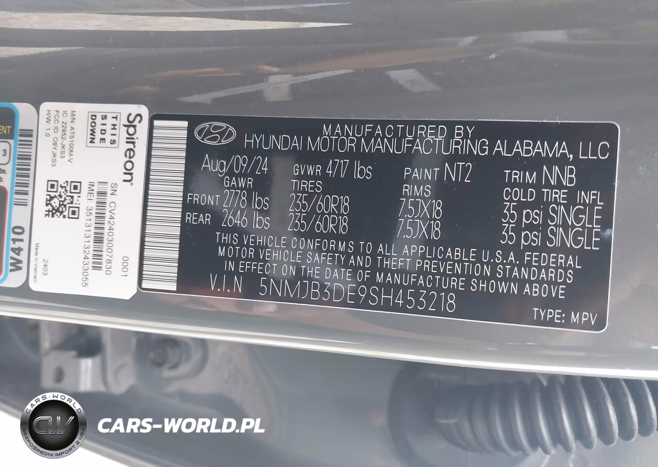 2025 Hyundai Tucson Sel VIN:5NMJB3DE9SH453218 - 9